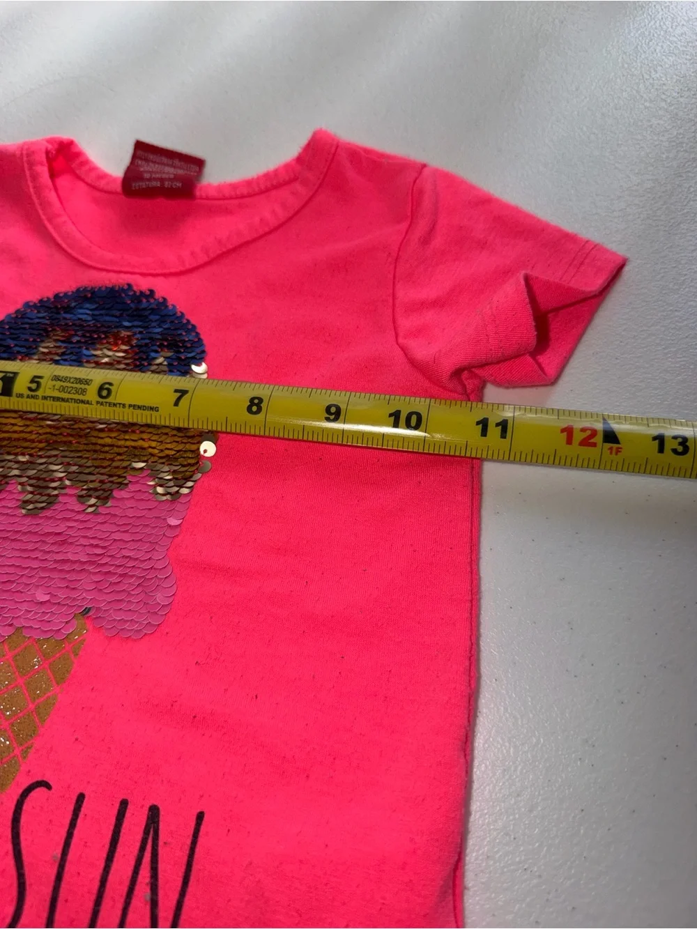 Kids Pink sequin ice cream graphic tee size 1 T0123